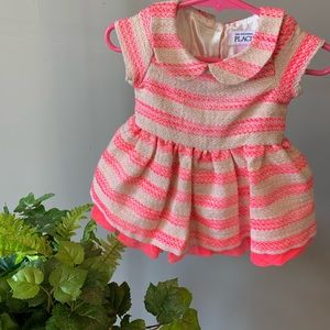 NWOT neon tweed tulle dress